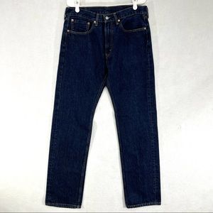 Levi's 505 Regular Fit Straight Leg Blue Jeans 100% Cotton Mens Size 34 X 34